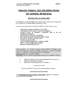 PV du 14 avril 2025