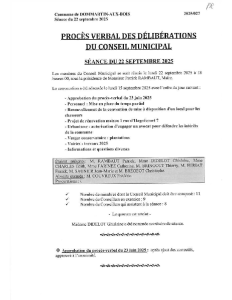 PV du 22 septembre 2025