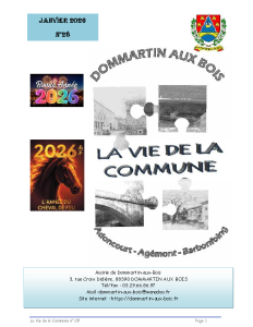 LA VIE DE NOTRE COMMUNE N°28 janvier 2026