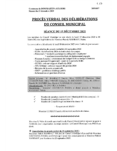 PV du 15 décembre 2025