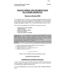 PV du 28 mars 2026